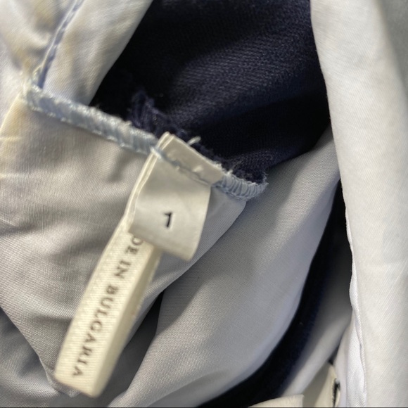 Sandro | Laury Contrast Collar Blue Corduroy Dress - Picture 11 of 13